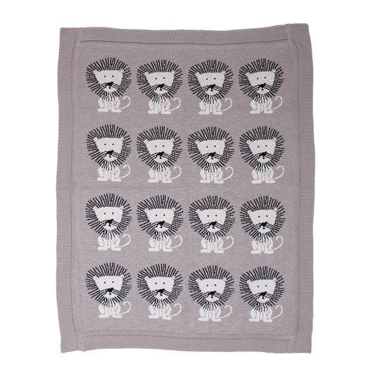 Parkland Collection Lion King Transitional Light KNITTED 32" X 40" Baby Blanket