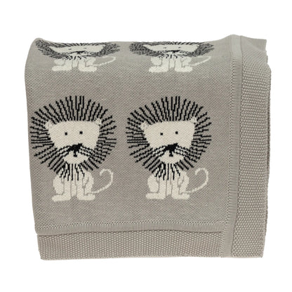 Parkland Collection Lion King Transitional Light KNITTED 32" X 40" Baby Blanket