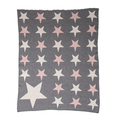 Parkland Collection Twinkle Stars Transitional KNITTED 32" X 40" Baby Blanket