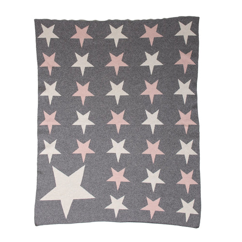 Parkland Collection Twinkle Stars Transitional KNITTED 32" X 40" Baby Blanket