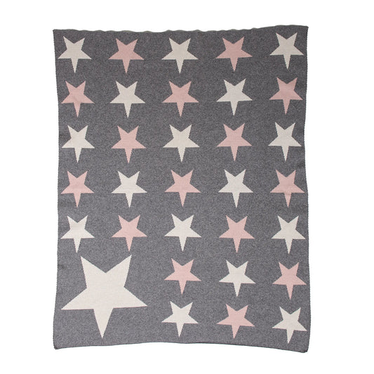 Parkland Collection Twinkle Stars Transitional KNITTED 32" X 40" Baby Blanket