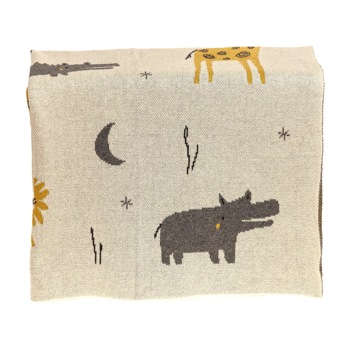 Parkland Collection Once Upon A Time In Zooland Transitional KNITTED 32" X 40" Baby Blanket