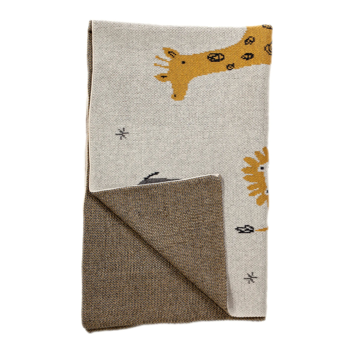 Parkland Collection Once Upon A Time In Zooland Transitional KNITTED 32" X 40" Baby Blanket